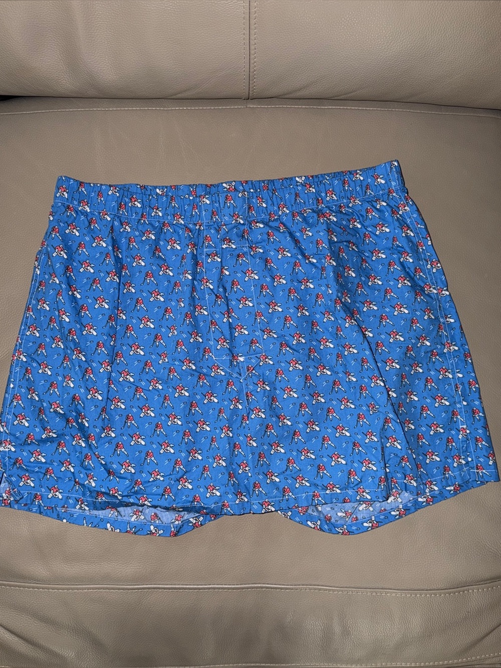 New Vineyard Vines Blue Hockey Men Printed Boxer Shorts 100% Cotton size Men XL